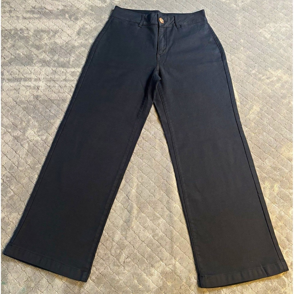 Style & Co Women's Black Straight Leg Pants Size 8P Petite Stretch